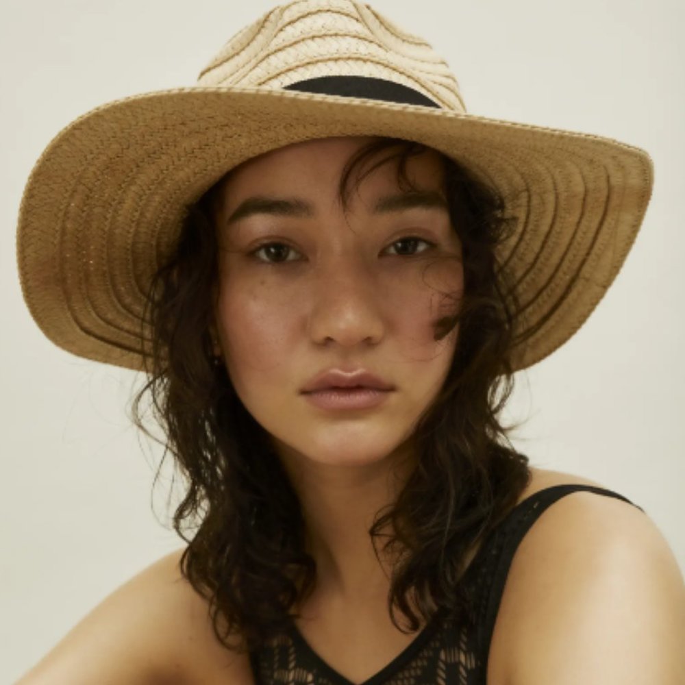 Madewell Packable Braided Straw Hat Size M/L $39.50 MD832